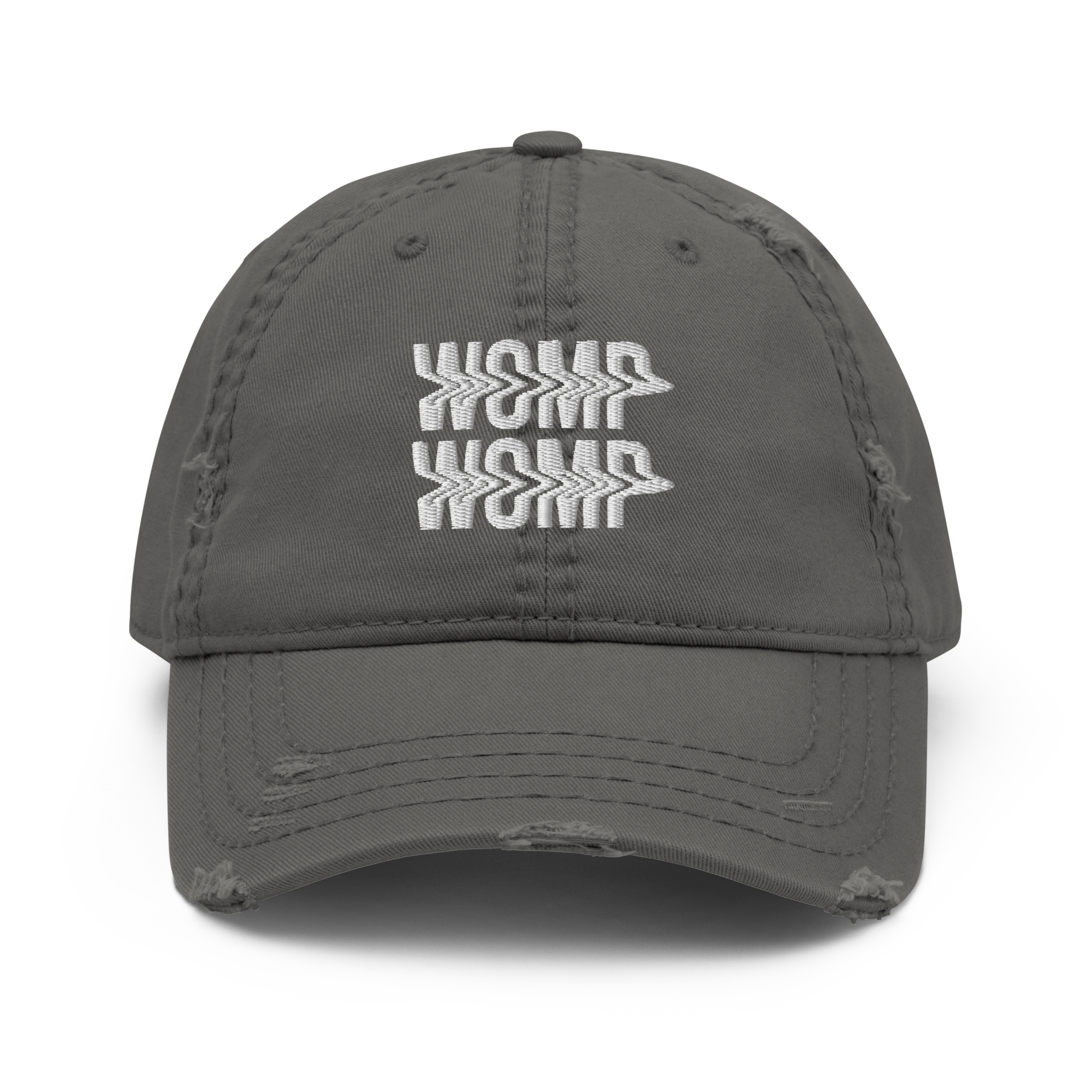 Womp Womp - Distressed Dad Hat (Charcoal)