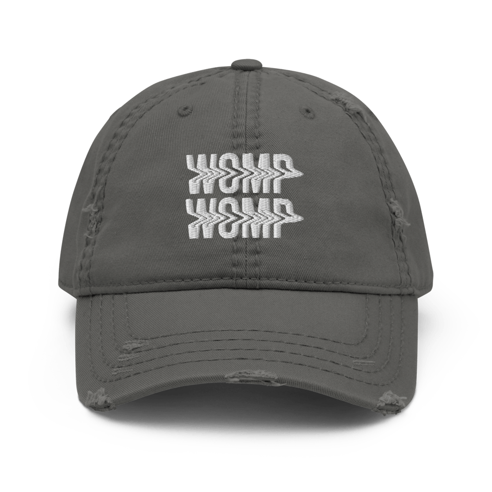 Womp Womp - Distressed Dad Hat (Charcoal)